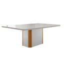Ver imagem 5 de Conjunto: Mesa Sala Jantar Pietã¡ Curvo 180cm + 6 Cadeiras Dakota Madeira Naturale/off White -