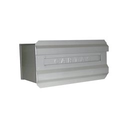 Caixa de Correio Cartas para Muro Curta em Aço 14x16 - Cinza - 1