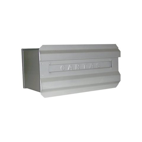 Caixa de Correio Cartas para Muro Curta em Aço 14x16 - Cinza