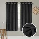 Ver imagem 1 de Cortina Encanto Quarto Corta Luz 1,70m X 2,80m Tecido Jacquard Preto Casa Dona