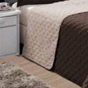 Ver imagem 4 de Kit Cobre Leito Queen Dupla Face Nobre 3 Peças Marrom e Bege Casa Dona