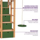 Ver imagem 3 de Kit Escada Baú e Playgroung Direito Climb Casatema MadeiraOriginals Verde/Madeira Natural