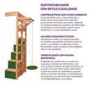 Ver imagem 5 de Kit Escada Baú e Playgroung Direito Climb Casatema MadeiraOriginals Verde/Madeira Natural