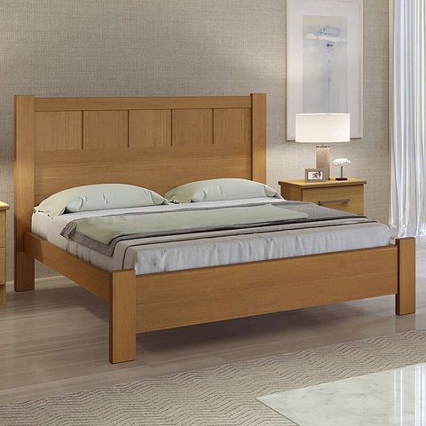 Cama Casal 100% MDF - Primícia-Cinamomo - Móveis D'Doro