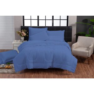 Kit Italiano 3 Peças Queen Azul 200 Fios Casa Dona