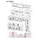 Ver imagem 4 de Armário de Cozinha Modulada Completa 6 Pçs com Balcão para Cooktop Veneza Multimóveis MP2273