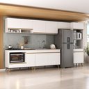 Ver imagem 1 de Armário de Cozinha Modulada Completa 6 Pçs com Balcão para Cooktop Veneza Multimóveis MP2273