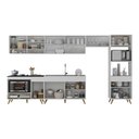 Ver imagem 5 de Armário de Cozinha Modulada Completa 6 Pçs com Balcão para Cooktop Veneza Multimóveis MP2273