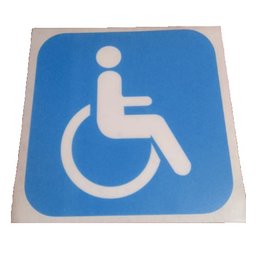 PLACA SIA AUTOADESIVO 150X150MM CADEIRANTE - 1
