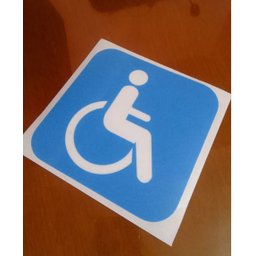 PLACA SIA AUTOADESIVO 150X150MM CADEIRANTE - 2