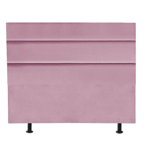 Cabeceira Estofada Cama Box Casal 140cm Argentina Corino Rosa Bebe- Mabe Magazine