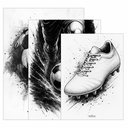Ver imagem 3 de Kit 3 Quadro Decorativo Futebol Jogador Menino Bola Quarto Qualidade Premium Luxo 40x28cm