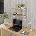 Ver imagem 1 de Nicho de Parede para Escritório 63cm x 28cm com 2 Prateleiras Industrial Executive