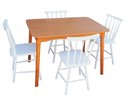 Ver mais imagens de Jogo de Jantar Colonial Brisa Mesa 110x80 Cm Mel + 04 Cadeiras Branca Rustico