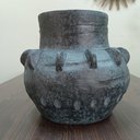 Ver imagem 2 de Vaso Decorativo Enfeite Casa Resina 30x32x32cm Cinza
