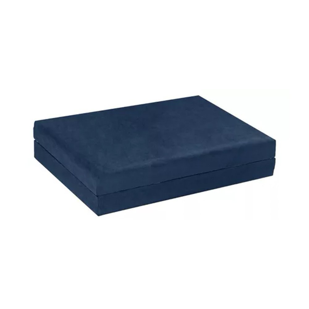 Cama Dobrável Pés de Madeira Maciça 1,90 X 0,80 Azul - 4