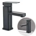 Ver imagem 1 de Torneira Gourmet para Banheiro Quadrada Metal Sn23 Snel Metais Cor: Preto