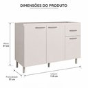 Ver imagem 5 de Balcão sem Tampo 3 Portas 1 Gaveta Pop Indekes 118cm