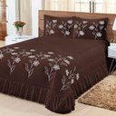 Ver imagem 1 de Kit Cobre Leito Casal Super King Lírio 03 Peças - Marrom