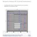 Ver imagem 4 de Guarda-Roupa Casal com Espelho 3 Portas de Correr Valença Móveis Bechara