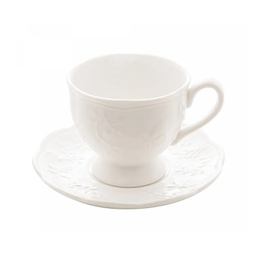 Xícara de Chá de Porcelana New Bone Butterfly Flower 200ml - Lyor - 5