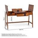 Ver imagem 4 de Escrivaninha Madeira Maciça 125,6cm com Porta Objetos
