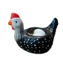 Ver imagem 2 de Galinha Porta Ovos Cesta Grande Em Cerâmica Decorativa