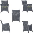Ver imagem 5 de 4 Poltronas e 1 Mesa Igapó em Alumínio Pintura Preta Corda Náutica Estofado 5