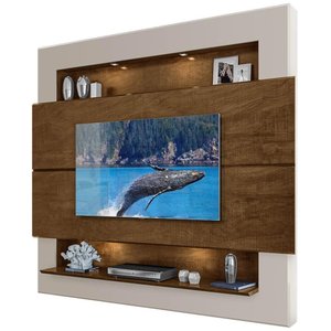 Painel Home com LED Suspenso para TV até 75 Polegadas MDF Milão Malbec/Off White