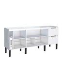 Ver imagem 2 de Balcão Buffet Cozinha Sala de Jantar com Tampo 200cm Cisne Cozimax Branco