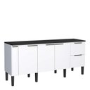 Ver imagem 1 de Balcão Buffet Cozinha Sala de Jantar com Tampo 200cm Cisne Cozimax Branco