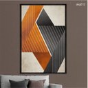 Ver imagem 1 de Quadro Decorativo - Arte Abstrata Moderna Laranja Abg012 Vidro com Impressão Uv - 60x40cm