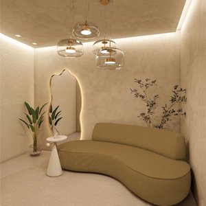 Sofá Curvo 3 Lugares Amsterdã 200cm Bouclé Caramelo