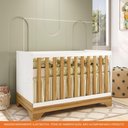Ver imagem 6 de Berço Mini Cama 3 em 1 Americano 100% Mdf Popy Retrô Móveis Peroba Branco Brilho/amêndoa