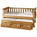 Ver imagem 1 de Cama Solteiro com Auxiliar 188x88cm 3 Gavetas Klaris Imbuia B11 - Mpozenato
