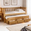 Ver imagem 3 de Cama Solteiro com Auxiliar 188x88cm 3 Gavetas Klaris Imbuia B11 - Mpozenato