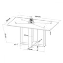 Ver imagem 3 de Mesa de Jantar 4 Lugares Singapura com Vidro Mel/perola/off White - Panorama Móveis