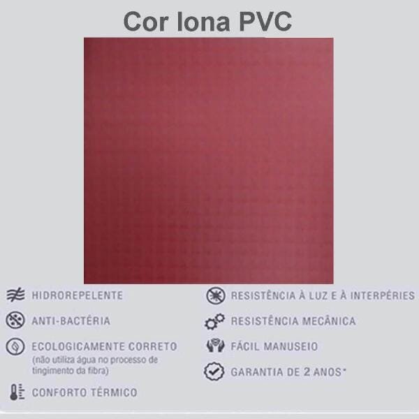 Toldo Articulado - 3,00m x 1,50m Lona PVC Vinho - 4