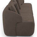 Ver mais imagens de Sofá 3 Lugares para Sala de Estar Living 228cm Arlo F04 Veludo Marrom Tc-12018 - Lyam Decor