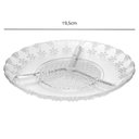 Ver imagem 3 de Petisqueira Vidro 3 Divisórias 19cm Floral Lyor Pequena Redonda Transparente Decorada Frios Avulsa