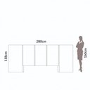 Ver imagem 4 de Cabeceira Queen 280cm Lisa Tw160 Off White Dalla Costa