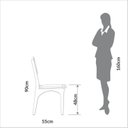 Ver imagem 4 de Kit 4 Cadeiras Estofadas em Tweed Claro Encosto Telado Estrutura 100% Mdf Nápoles Freijó/bege Claro