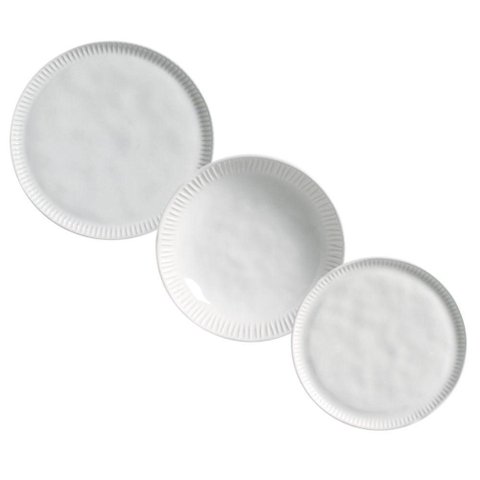 Jogo de Pratos 18 Peças Linhas New White Porto Brasil