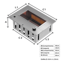 Ver imagem 2 de Churrasqueira a Gas de Embutir Dxx300 Compact Dinoxx Grelha Uruguaia em Inox - Glp