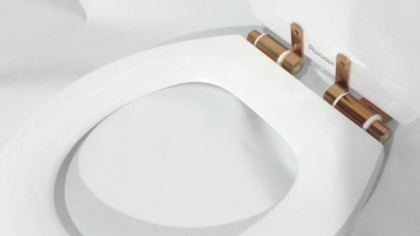 Assento Sanitário Poliéster Uni Oval F.suave Fixador Dourado - 4