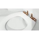 Ver imagem 4 de Assento Sanitário Poliéster Uni Oval F.suave Fixador Dourado
