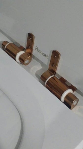 Assento Sanitário Poliéster Quadra para Deca S.Close Red Gold - 7