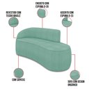 Ver imagem 3 de Sofá 3 Lugares Orgânico 180cm Morgan e Poltrona Lua Bouclê Verde Menta D03 - D’Rossi