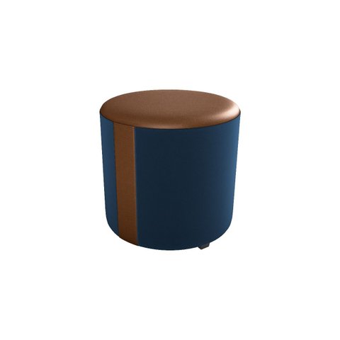 Puff Decorativo Copenhage Veludo Azul L-482+e-433