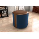 Ver imagem 2 de Puff Decorativo Copenhage Veludo Azul L-482+e-433